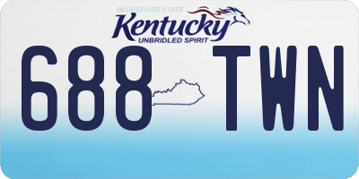 KY license plate 688TWN