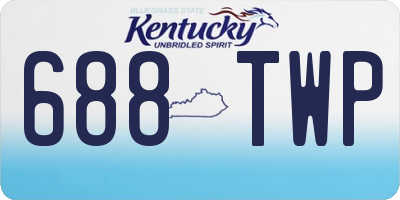 KY license plate 688TWP