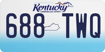 KY license plate 688TWQ
