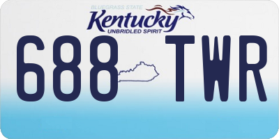 KY license plate 688TWR