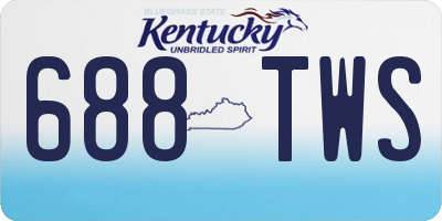 KY license plate 688TWS