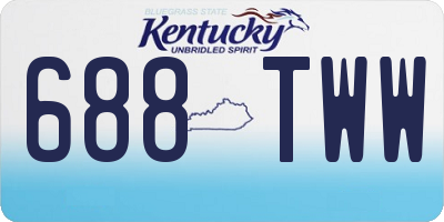 KY license plate 688TWW
