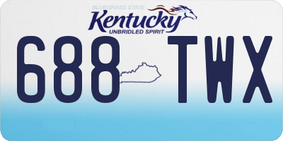 KY license plate 688TWX