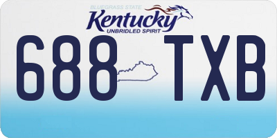KY license plate 688TXB