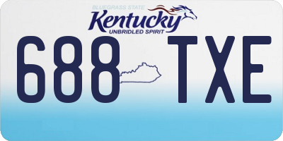 KY license plate 688TXE