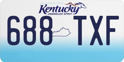 KY license plate 688TXF