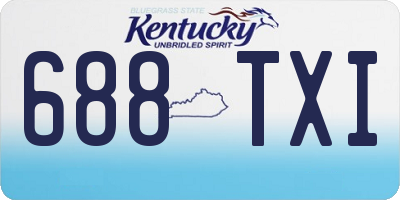 KY license plate 688TXI