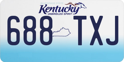 KY license plate 688TXJ