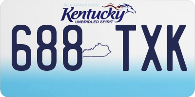 KY license plate 688TXK