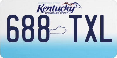 KY license plate 688TXL