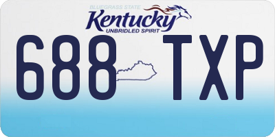 KY license plate 688TXP