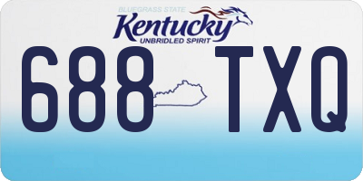 KY license plate 688TXQ