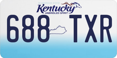 KY license plate 688TXR