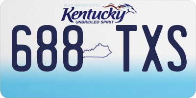 KY license plate 688TXS