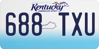 KY license plate 688TXU