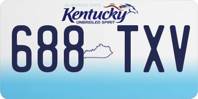 KY license plate 688TXV