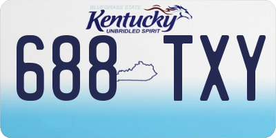 KY license plate 688TXY