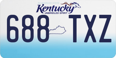 KY license plate 688TXZ