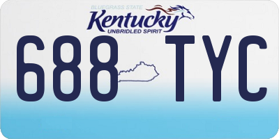 KY license plate 688TYC