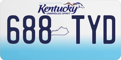 KY license plate 688TYD