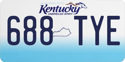 KY license plate 688TYE