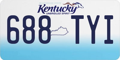 KY license plate 688TYI