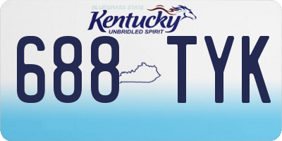 KY license plate 688TYK