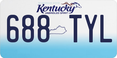 KY license plate 688TYL