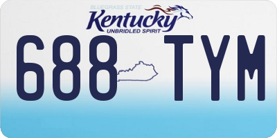 KY license plate 688TYM