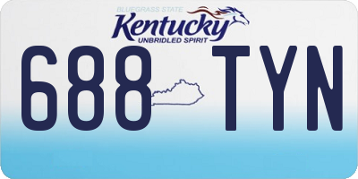 KY license plate 688TYN