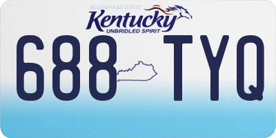 KY license plate 688TYQ