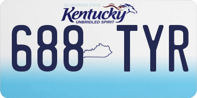 KY license plate 688TYR