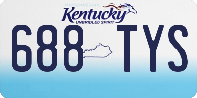 KY license plate 688TYS