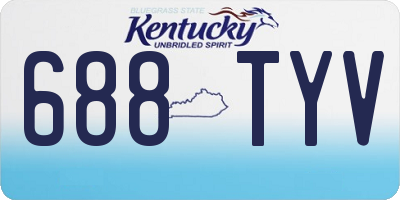 KY license plate 688TYV