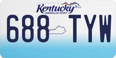 KY license plate 688TYW