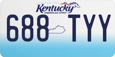 KY license plate 688TYY