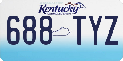 KY license plate 688TYZ