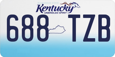 KY license plate 688TZB
