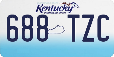 KY license plate 688TZC