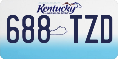 KY license plate 688TZD