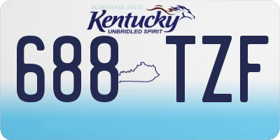 KY license plate 688TZF