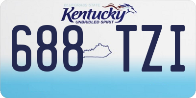 KY license plate 688TZI