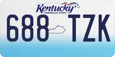 KY license plate 688TZK