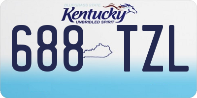 KY license plate 688TZL