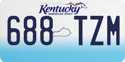 KY license plate 688TZM