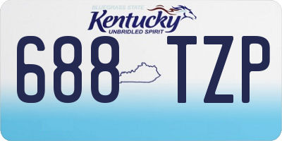 KY license plate 688TZP