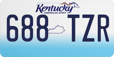 KY license plate 688TZR
