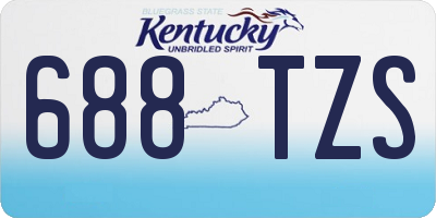 KY license plate 688TZS