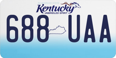 KY license plate 688UAA