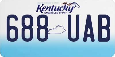 KY license plate 688UAB